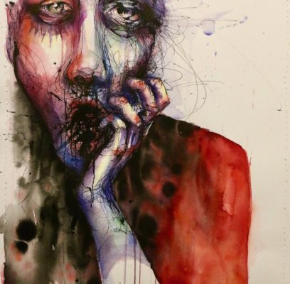 Untitled Self Portrait in Red